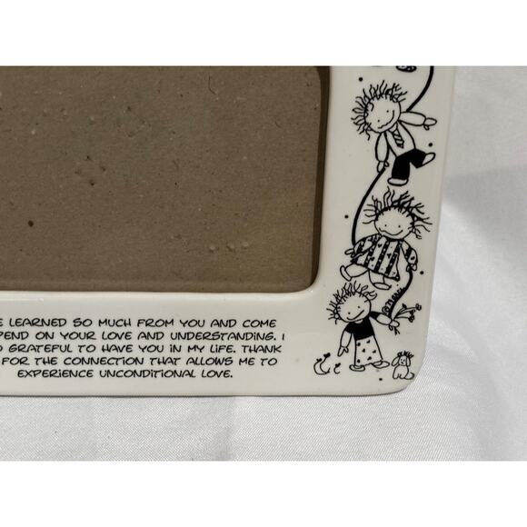 Vintage I love my Grandma Picture Frame Poem‎ Sentiment Children 4" x 6" pottery - Picture 4 of 11